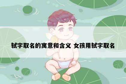 轼字取名的寓意和含义 女孩用轼字取名